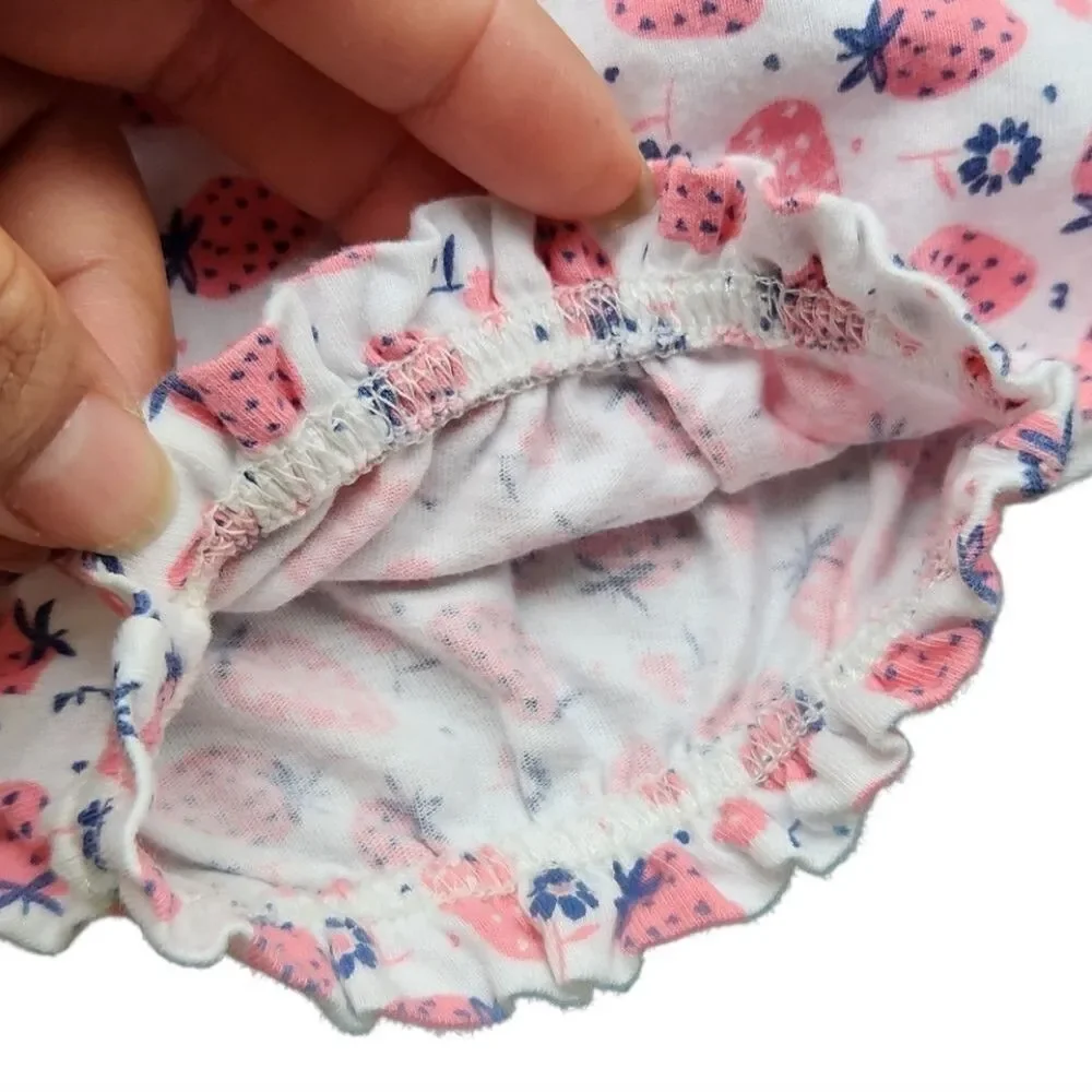 Baby Gap Pull-on Shorts Pink and White 100% Organic Cotton Size 6 - 12 Months